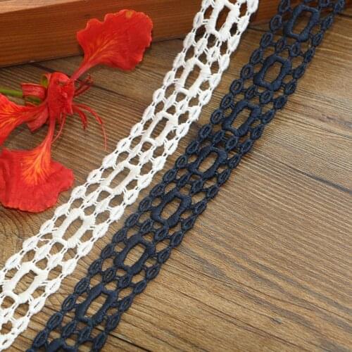 3yards Wide 3cm Water-Soluble Lace Pure Cotton Thickened Straight Edge Embroidery Accessories DIY Lace Handmade Supplies