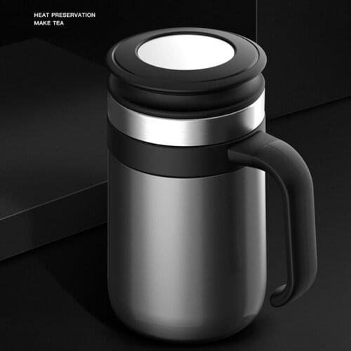 480ml 304 Stainless Steel Insulated Cup Thermal Mug Water Bottle business Vacuum Flask Coffee Mug With Tea Leaks Mans Gift