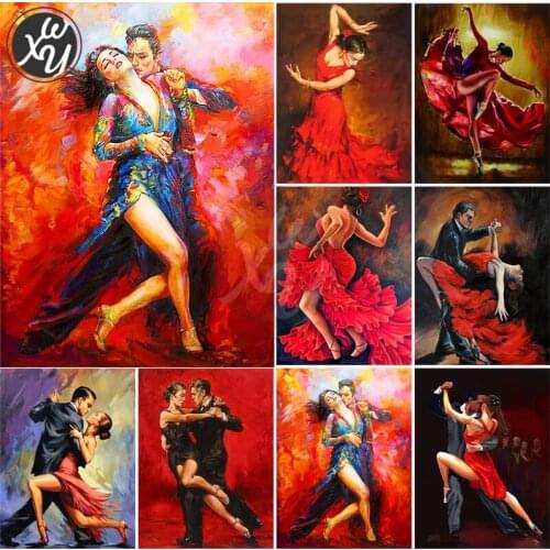 Portrait Diamond Mosaic 5D Diy Diamond Painting Cross Stitch Ballroom Dancing Diamond Embroidery Needlework Drill for Home Decor