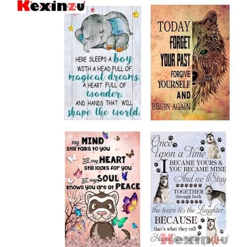 5D DIY diamond paintings Animal poster doll full square/round Embroidery Pattern 3D Cross stitch kits mosaic wall stickers y0546