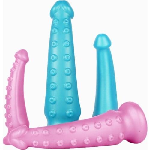 Octopus Butt Plug Tentacle Sex Toy Liquid Silicone Anal Dildo, 4 Size Super Huge Buttplugs Prostate Massage Anal Toys For Woman