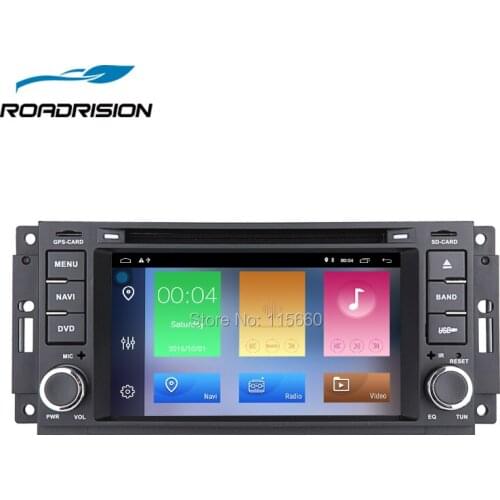 RoadRision Android 8.1 Car DVD GPS Radio Navigation For Jeep Cherokee Compass Commander Wrangler/DODGE Caliber/Chrysler C300 SWC
