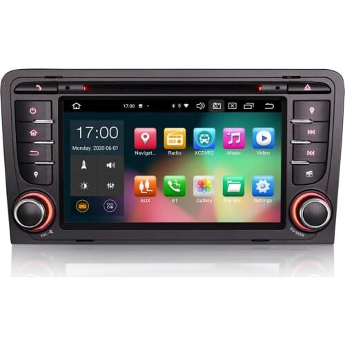 7" Android 10.0 OS Car DVD Multimedia Navigation GPS Radio System Player for Audi A3 2003-2012 & S3 2006-2012 & RS3 2011-2012