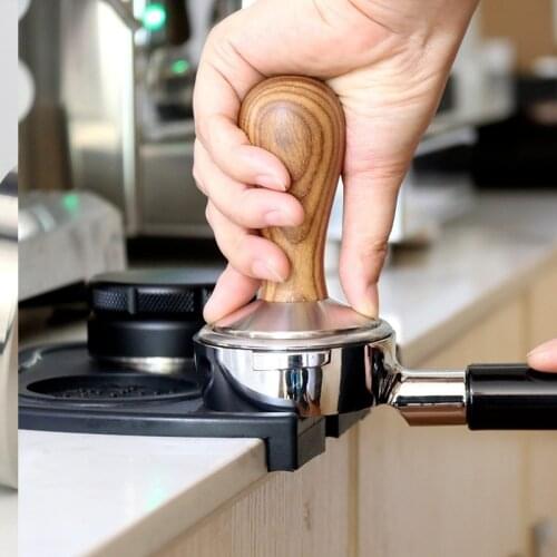 58mm Food Grade Espresso Coffee Tamper Coffee Tamper Machine Press Flat Base Barista Accessories Wholesale