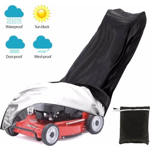 Lawn Mower Cover Waterproof Weather Uv Protector For Push Mowers Garden Supplies Dust Covers Storage Bag #s5