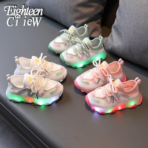 Size 21-30 Children Led Shoes Boys Girls Lighted Sneakers Glowing Shoes for Kid Sneakers Boys Baby Sneakers with Luminous