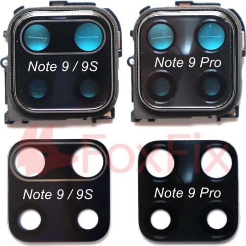 For Xiaomi Redmi Note 9 Pro 9S Camera Lens Glass Note9 Rear Camera Frame Holder Bezel For Redmi Note 9S Back Camera Lens Glass