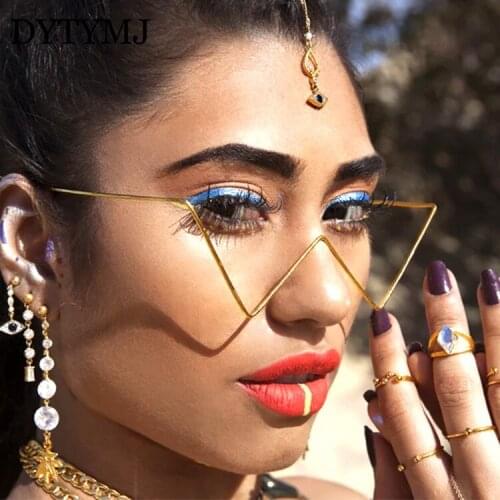 DYTYMJ 2020 Triangle Retro Glasses Frame Women Luxury Eyewear Frames Women/Men Cateye Eyeglasses Women Vintage Oculos De Sol