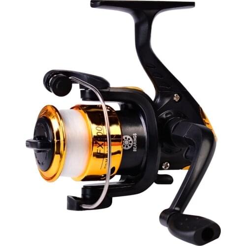 With Line Fishing Wheel Sea Fishing Spinning Wheel Metal Spool Spinning Reel Hanging Fishing models LL200
