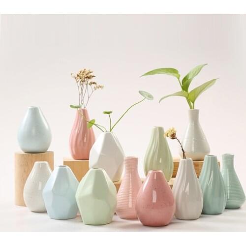Classic Blue,pink,green,white,Vase Modern Fashion Ceramic Flower Vase ceramic vases desk accessories,crafts Wedding Decoration