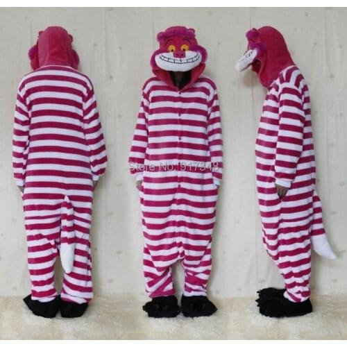 Pandora Hearts Charactor Cheshire cat (no sliper included) for Adult Cartoon Cosplay Onesies Pajamas Jumpsuit for Halloween