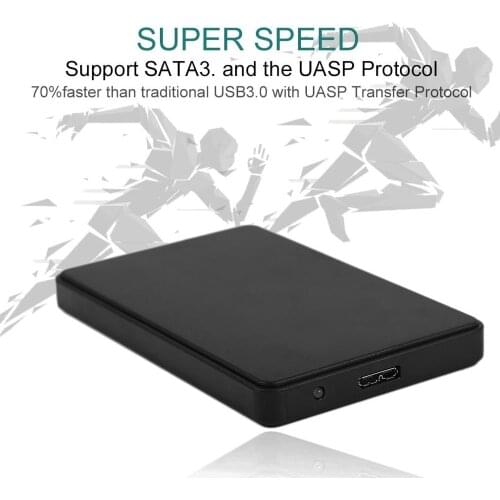 Fashion 2.5 Inch SATA External Enclosure USB3.0 HDD Enclosure ABS Box For Hard Drive Disk Support 3TB Capacity