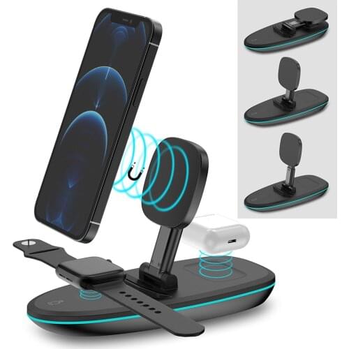 3 in 1 Magnetic Wireless Charger For iPhone 12 mini iWatch Airpods Wireless Chargers Phone Charger For iPhone 11 8 plus Samsung