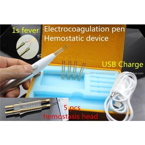 Medical Electrocoagulation pen Hemostatic device Blood vessel Double-fold eyelids hemostasis instrument Cosmetology plastic tool