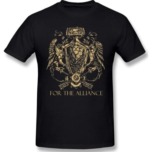 Man For The Alliance Symbol Worlds Of War Gaming,Mmorpg,Druid,Game home Cool Graphic T-shirts