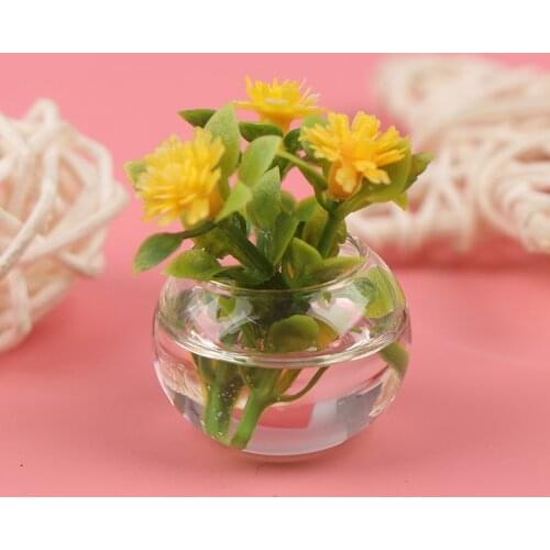 New 1:12 Dollhouse Miniature Green Potted For Home Decor Simulation Potted Plants