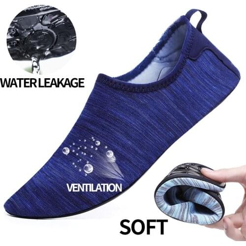 Plus Size 36-49 Unisex Striped Aqua Shoes Ultra Lightweight Soft Couple Swimming Diving Pool Seaside Beach Barefoot Water Shoes