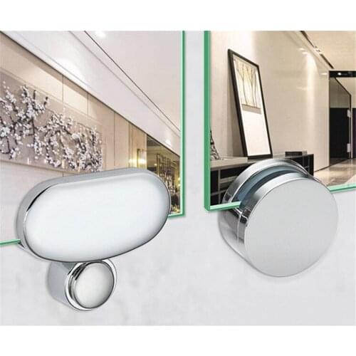 Advertising Plate Glass Clamp Fixed Clip Mirror Mirror Fixed Fitting Bathroom Mirror Glass Mirror Hinger Fixed Accessories 1pc