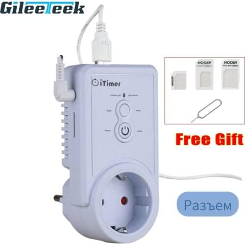 GSM Smart Home Power EU Plug Socket With Temperature Sensor Intelligent Temperature Control Support USB Output SIM Card Enchufe