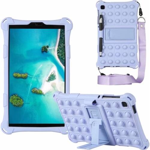 Bubble Silicon Case for Samsung Galaxy Tab A7 Lite 8.7" 2021 SM-T220 SM-T225 A7 10.4 SM-T500 T505 tablet Cover with Kickstand