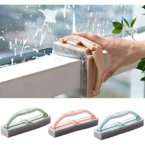 1pcs Folding Sponge Cleaning Brush Kitchen Cleaning Bathroom Toilet Kitchen Glass Wall Cleaning Bath Brush Tool