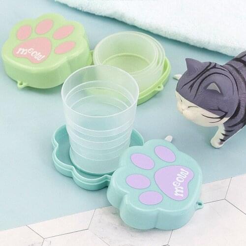 Cats Claw Folding Water Cup Childrens Mini Travel Outdoor Portable Multifunctional Telescopic Drink, Coffee, Juice Cup