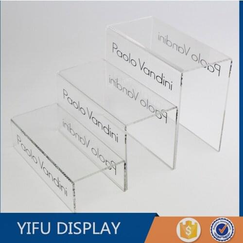 Three Layers Acrylic Shoe Display Stand Clear Acrylic Shoe Rack Shoe Holder