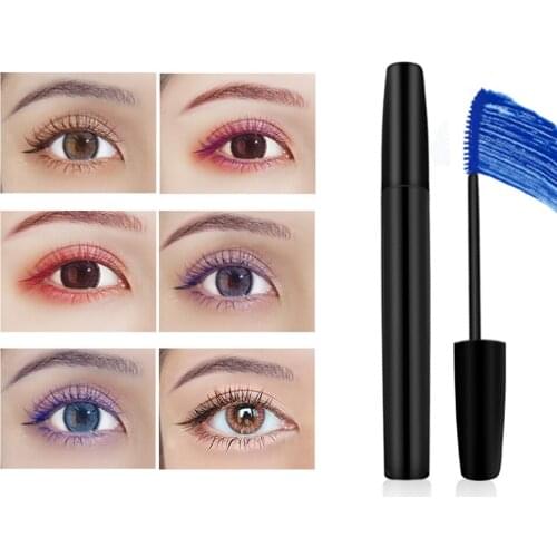 6 Colors Colored Mascara Private Label Thick Eyelashs Colorful Mascara Waterproof Slender Eye Makeup Make Up Cosmetics
