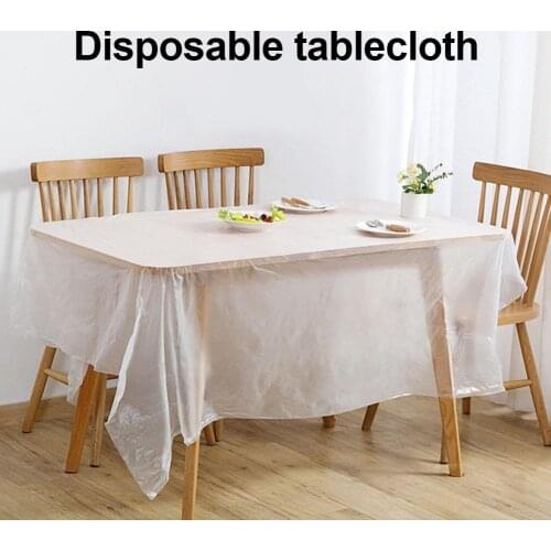 1 Roll Household PE Disposable Tablecloth Film Thicken Dining Table Cover Cloth