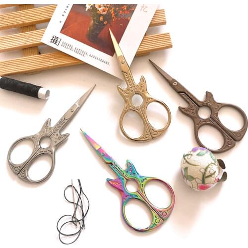 1Pcs Guitar Scissor Vintage Craft Sewing Tailor Scissors Guitar Pattern Dressmaker Shears Scissors Sewing Scissors for Sewing