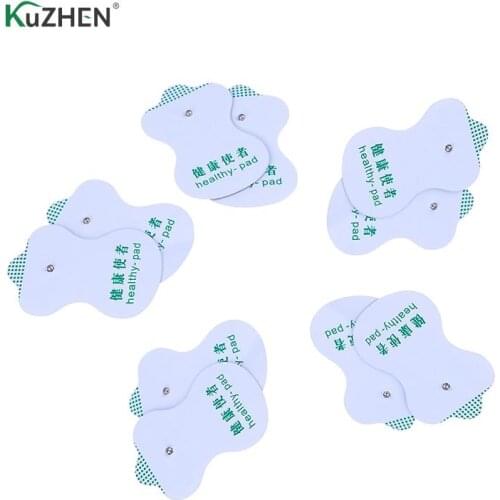 10pcs White Electrode Pads For Electric Tens Acupuncture Digital Therapy Machine For Slimming Electric Body Massager Frequency