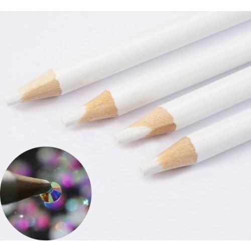 10pcs/packs Nail Art Rhinestones Picking Crystal Tool Wax Pencil Picker Pen Sharpened Add pen cover, Clothing Decoration Tool