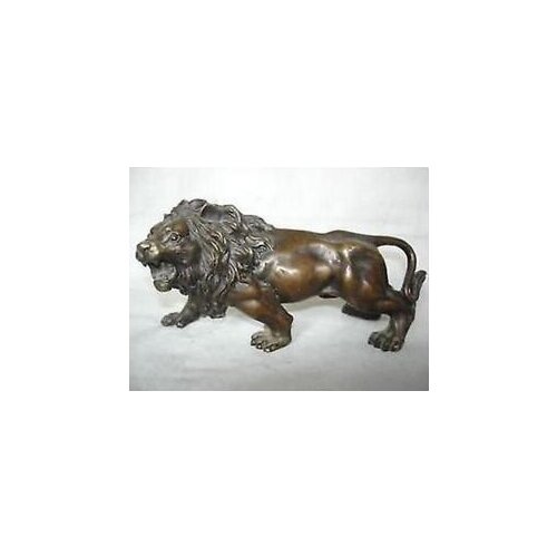 16*8cm Collectible Art lion statue Sculpture & Carvings Vintage Silver old copper wholesale Cheap Tibetan silver statue