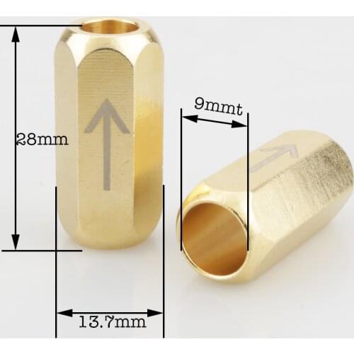 1XAudiocrast Audio Cable Gold Plated Pant Stabilizer Noise Suppressor EMI For DIY USB Analogue Cable HIFI