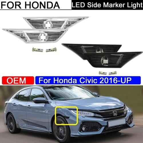 2Pcs Error Free OEM Side Marker Lamp White Halogen Bulbs For Honda Civic 2016 2017 2018 2019 2020 2021