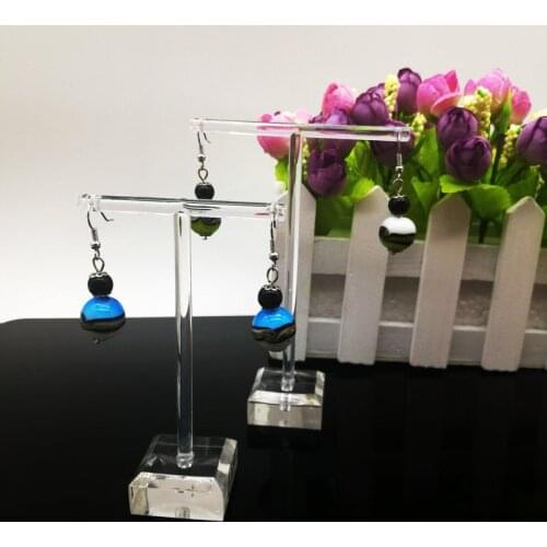 2pcs/pack Acrylic Earrings Jewelry Organizer T Bar Stand Holder Storage Hanger Showcase Rack Organizer Plexiglass