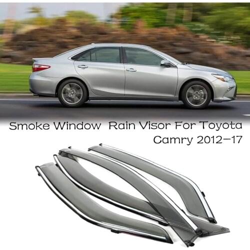 4pcs Blade Side Windows Deflectors Door Sun Visor Shield For Toyota Camry 2012-2017