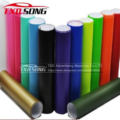 50cm*300cm/Roll High quality Matt Red Vinyl Car Sticker Matt vinyl film with air free bubbles by free shipping