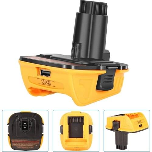 DCA1820 Battery Adapter Converter for DEWALT 18V Tools Lithium Ion Battery Power Bank Function Compatible DC9096 DE9098 DE9096