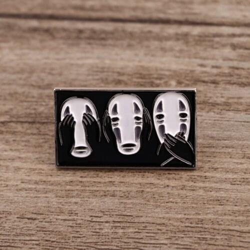BG1268 Anime Ghost Halloween Enamel Brooches for Women Men Lapel Pin Cartoon Metal Badge Collar Jewelry Gifts
