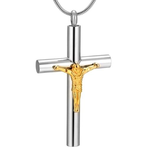 Big Cross Memorial Jewelry Pendant Necklace Pet/Human Ashes Urn Funeral Keepsake Casket Funeral Jewelry Unisex