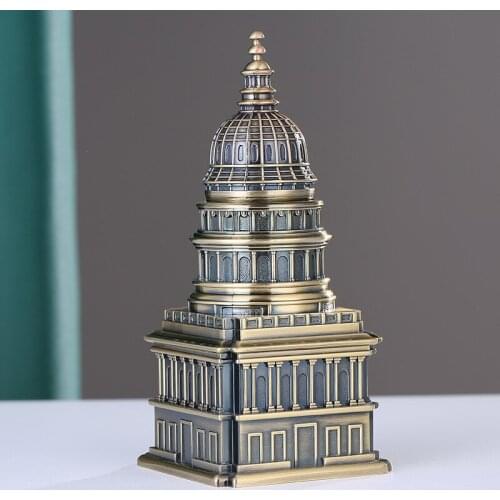 Europe Architectural White House toothpick holder automatic toothpick holder metal toothpick dispenser tooth pick holder YQT026B