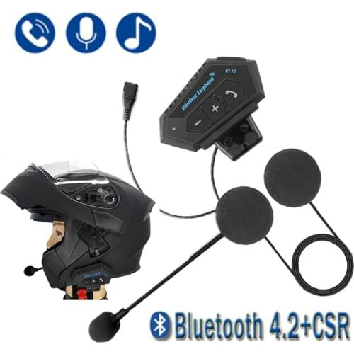 T2 Bluetooth 4.2 CSR Intercom Motorcycle Helmet Headsets BT Wireless Walkie Moto Stereo Interphone Handsfree with Microphone