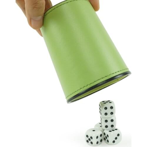 Hot Sale Casino Games Green Velvet Lining Dices Game Cup Set For Playing Games