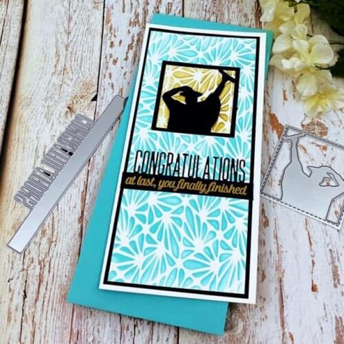 Hot Sale Congratulations Word Topper Die Cutting Dies Scrapbook Diary Decoration Stencil Embossing Template DIY as Gift