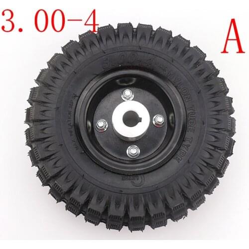 Good quality 3.00-4 4.10-4 trye tire and inner tube rim wheel Alloy Rim hub for 49cc ATV Quad Go Kart Gas scooter bike motorcy