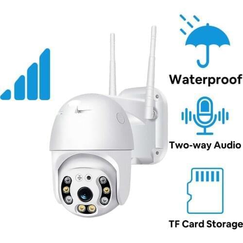 SECUEYE 1080P Dome IP Camera WiFi Pan/Tilt/Zoom 100ft Night Vision Automatic Tracking 2-Way Audio IP65 Weatherproof ONVIF