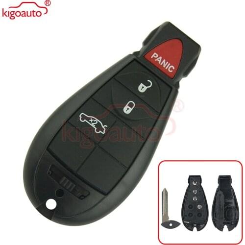 Kigoauto #2 fobik key cover M3N5WY783X 3 button with panic car replacement shell for Chrysler Dodge Jeep remote key case