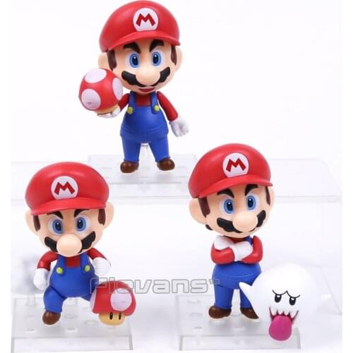 3pcs/set Super Mario Brothers Mario / Luigi PVC Figures Collectible Model Toys 10cm