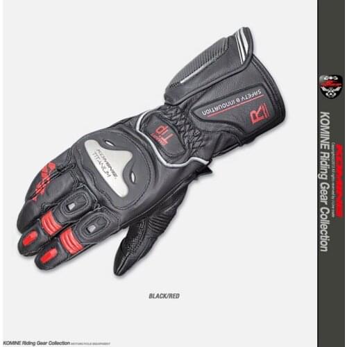 Komine motorcycle gloves leather touch screen riding gloves motorcycle racing cross-country anti-drop titanium alloy gloves